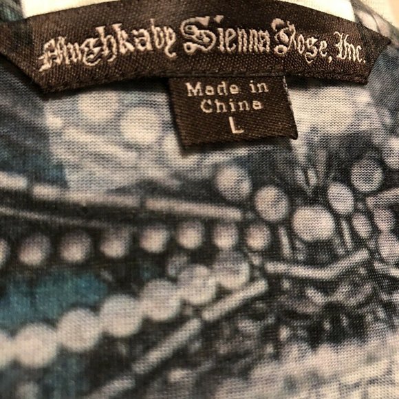 Groovy Fringed Mushkaby Sienna Rose, Inc Ladies Top Size Large - Picture 4 of 4